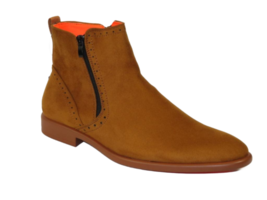 Men&#39;s TAYNO Chelsea Chukka Soft Micro Suede Zip up Boot Coupe S Camel - £62.53 GBP