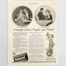 Vintage 1921 Palmolive Soap Print Ad Flapper Palm &amp; Olive Oils 13&quot; x 9 3/4&quot; - $6.62