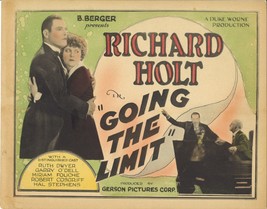 GOING THE LIMIT (1925) Title Card Phony Clairvoyants Dupe San Fran Millionaire - £140.74 GBP