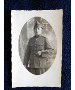 Photo Original WWI SOLDIER IN UNIFORM Portrait Real Photo Post Card (RPP... - $17.49