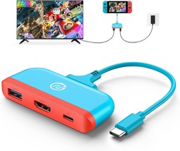 Switch Dock for Nintendo Switch Docking Station for TV C to 4K HDMI Hub ... - £36.60 GBP