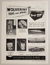 1951 Print Ad Wolverine Toys Merry Masons Aircraft Carrier Submarine Pit... - $21.76