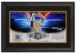 Carmella Autographed WWE Match Used Canvas Framed 10&quot; x 18&quot; Display Fanatics LE - £133.77 GBP