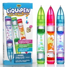 Yoya Liquipen - Liquid Motion Bubbler Pens Sensory Toy (3 Pack) - Writes Like A  - £32.16 GBP