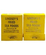 Lindsey&#39;s Fried Sea Foods Restaurant Closed Vintage Matchbooks Lot Of 2 E11 - $28.01 CAD