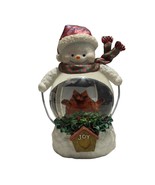 San Francisco Music Box Co Snow Globe Snowman Tummy Cardinals Holiday Vi... - $29.99