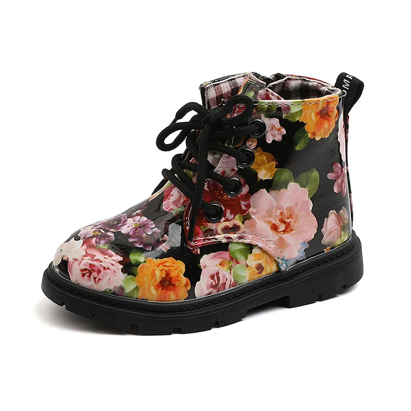 CAPSELLA KIDS Boots for Girls Boys Flower Print Ankle Boots Children Sof... - £150.79 GBP
