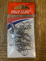 Eagle Claw Dual Lock Snaps Size 4 Silver - $8.86