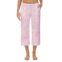 Kensie Women&#39;s Pajama Capri Pant,  Pink Lace Medium - $17.79