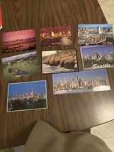 Lot Of 2 West Coast Cities Postcards Seattle &amp; San Diego 8 in Total - £3.93 GBP