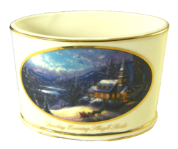 Sunday Evening Sleigh Ride Votive Tea Light Candle Holder By Thomas Kinkade - $9.74