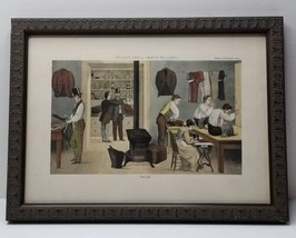 1870s Orig. Louis Prang Print Tailor Trade Aids For Objective Teaching Plate 3 - £117.51 GBP