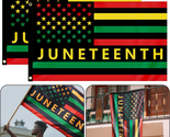 Juneteenth Flags - 3X5 Ft 2-Pack African American Flag Black Pride Flag ... - £18.79 GBP
