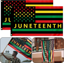Juneteenth Flags - 3X5 Ft 2-Pack African American Flag Black Pride Flag ... - £21.46 GBP