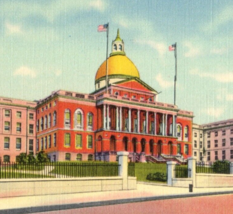 State House Beacon Hill Boston Massachusetts Postcard Vintage - $15.95