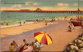 Winter Bathing at Palm Beach Florida Postcard PC138 - £6.27 GBP