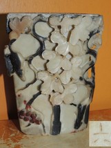 Chinese stone 4.5&quot; Brush Holder Carved marked Six grapevine rabbit Soaps... - €46,22 EUR