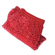 Mossimo Womens Pull On Crochet Shorts Size XS Solid Coral Cutout Boho Fl... - $15.94