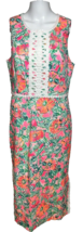 Lilly Pulitzer Dress Women&#39;s Size 10 Pink Side Splits Midi Preppy Coastal Floral - £64.64 GBP