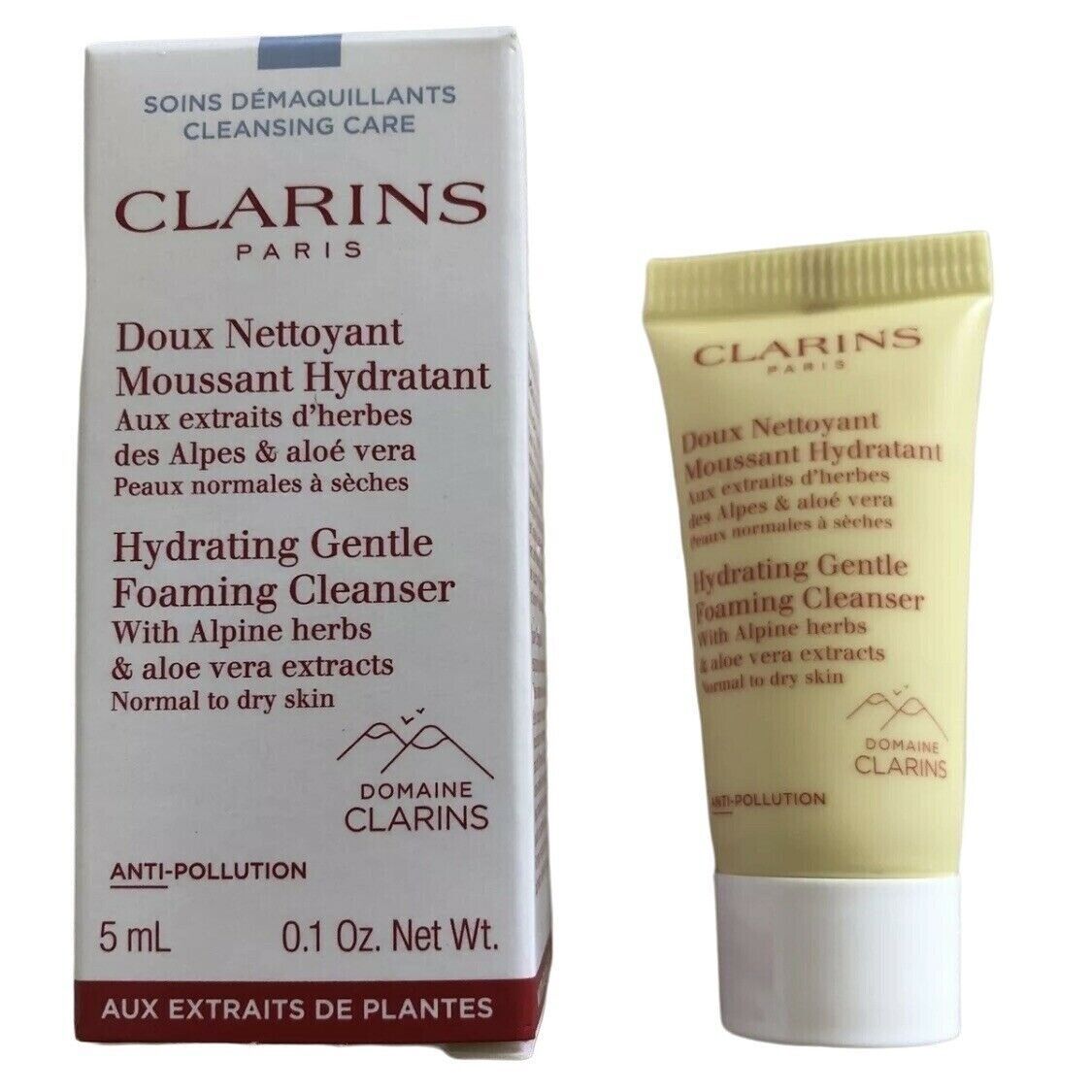 Clarins Hydrating Gentle Foaming Cleanser Alpine and Aloe Vera Extract 0.1oz 5ml - $2.25