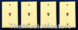 4X Ivory Modular Home Phone Wall Plate Jack Telephone Line Outlet Cover Vwltw - £8.51 GBP