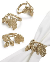 Martha Stewart Collection Harvest Napkin Rings, Set of 4 - £11.79 GBP