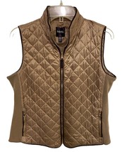 Rafaella Vest Womens Size  Petite S GramacoreTan Quilted Full Zip Pockets - £12.52 GBP