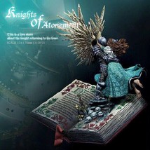 1/24 Resin Model Kit Warrior Knight Queen Love Miniature Fairy Tales Unpainted - £41.97 GBP