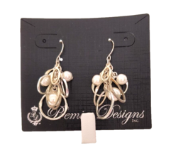 NEW Premier Designs Earrings Dangle/ Drop  Imitation Pearls Silver Tone Metal - £9.34 GBP