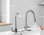 Combo 12&quot; Kangen Faucet &amp; 15&quot; 2 Handles Sink Faucet Polished Chrome - £455.35 GBP+