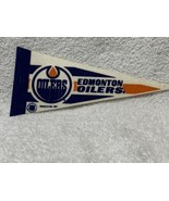Edmonton Oilers Vintage NHL 1991 Trench Felt Mini Pennant 4 x 9 - £4.35 GBP