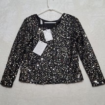 Itmfl Womens Dora Top Size Large Sequined In The Mood For Love Black - £281.41 GBP