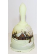 1978 FENTON ART GLASS HAND PAINTED A FARLEY CHURCH CHRISTMAS CLASSICS BELL - €55,88 EUR