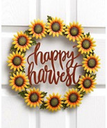 ~~ Metal Wreath - Autumn Harvest Decoration - Sunflowers~ Happy Harvest ... - £15.67 GBP