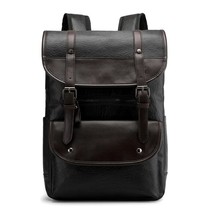 Men Large Capacity Travel Backpa High Quality PU Leather Ruack Casual Business   - £138.45 GBP