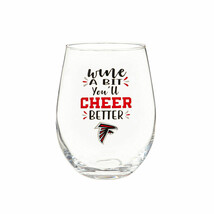 Atlanta Falcons Glass 17oz Wine Stemless Boxed - $55.99