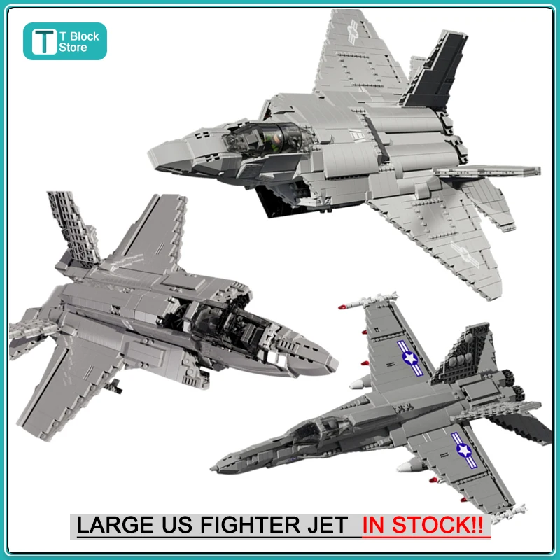 Aircraft Series F22 Fighter Building Blocks Model Famous WWII Military Airplan - £93.52 GBP+