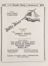 1925 Print Ad Greater Forty of Paramount Pictures Walter Woods James Cruz  - £14.76 GBP