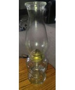 Vintage Clear Glass Oil Hurricane Lamp Eagle Burner Emeregncy Light Blac... - £27.93 GBP