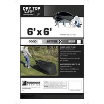 Dry Top 50066 Black Heavy Duty Industrial Polyethylene Tarp 6 W x 6 L ft. - $240.75 MXN