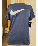 NIKE MEN&#39;S HANGTAG SWOOSH GRAPHIC DRI-FIT T-SHIRT SIZE MEDIUM DC8461 419 - £15.72 GBP