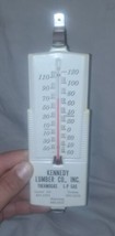 METAL ADVERTISING THERMOMETER FOR L P GAS THERMOGAS KENNEDY LUMBER COMPA... - $35.52