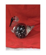 Art Glass Pelican Paperweight 6&quot; Black White Belly, Desk Decor, Office D... - £18.50 GBP