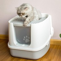 Fashionable Enclosed Cat Litter Box With Anti-Splash Design - £82.96 GBP+
