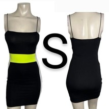 Color Block Double Lined Cami Stretchy Bodycon Mini Dress~Size S - £19.20 GBP