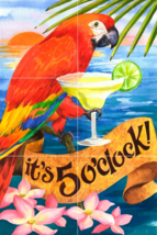 5 o&#39;clock Parrot Margaritaville tropical beach sun ceramic tile mural backsplash - £47.33 GBP+