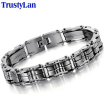 Classic Mens Man Bracelets 12.5MM Wide 9&quot; Link Chain Charm Bracelet Men Fashion  - £16.04 GBP