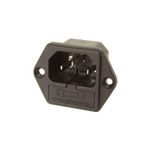 IEC Male Chassis Power Plug with Fuseholder - $19.67