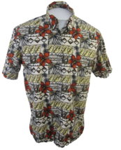 Crossings Men Hawaiian shirt M pit to pit 24.5 aloha luau tropical flora... - $19.79