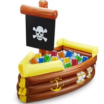 Inflatable Pirate Ship Cooler Halloween Inflatable Cooler For Halloween Birthday - £36.37 GBP